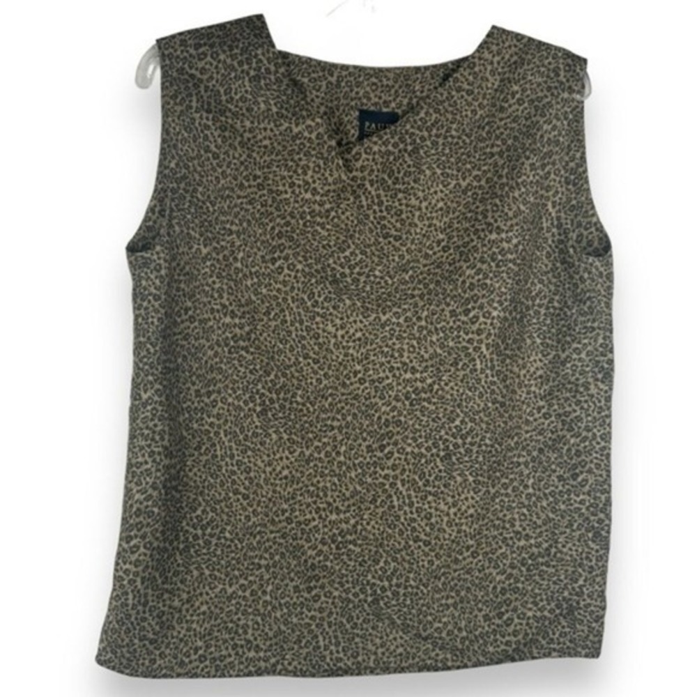 Pauw Amsterdam Top‎ Womens Size Medium Silk Leopard Print European Luxury Safari